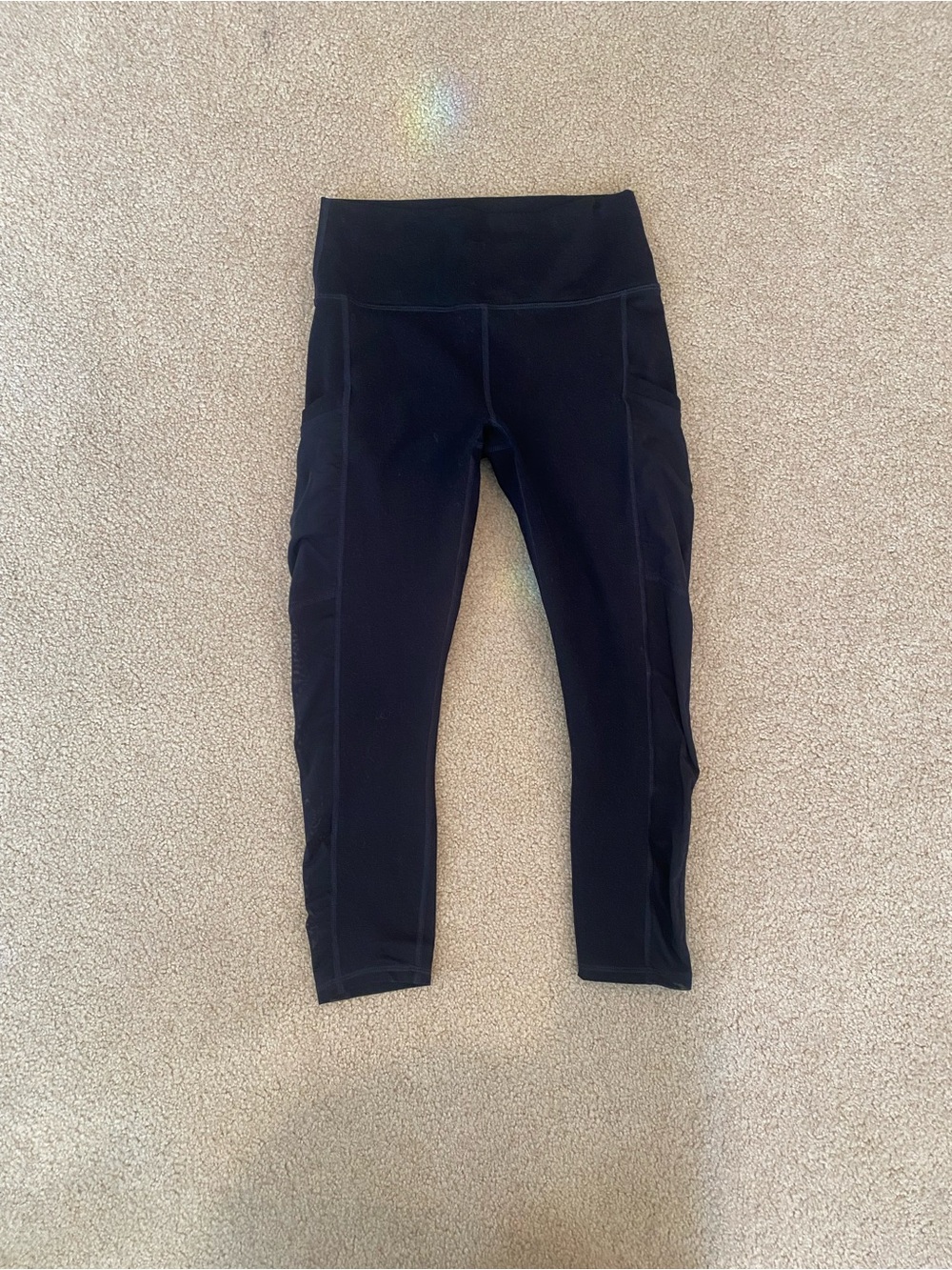 Fabletics PowerHold High-Rise Black Ankle Leggings Compression Size S Women